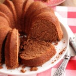 Nana's Chocolate Pound cake with slices