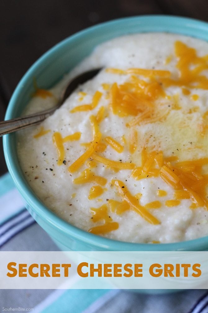 These grits have a secret ingredient that makes them super creamy and delicious! 