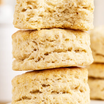 Stack of biscuits.