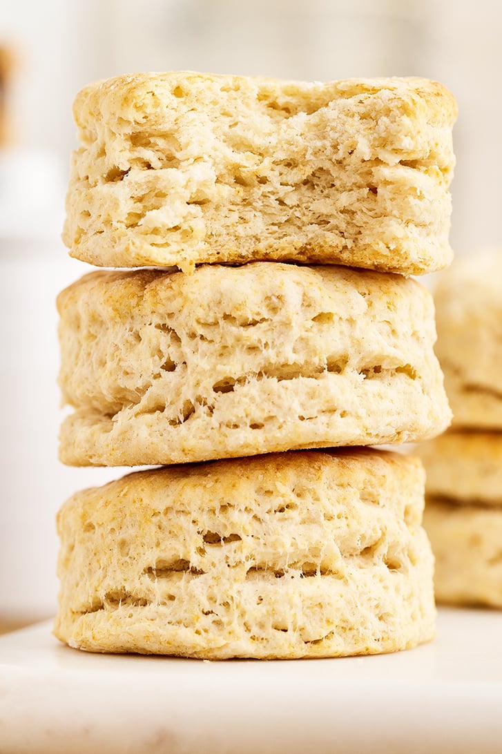 Stack of biscuits.