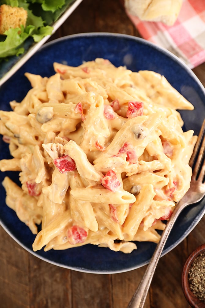 Plate of Easy Stovetop Chicken Spaghetti