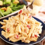 Forkful of Easy Stovetop Chicken Spaghetti