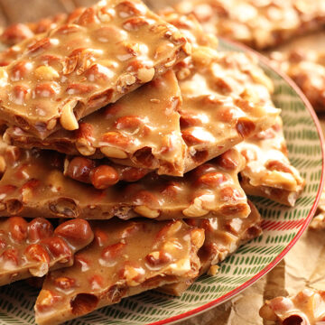 Top view of Peanut Brittle