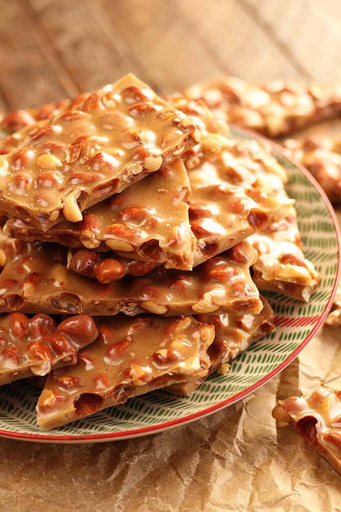 Top view of Peanut Brittle