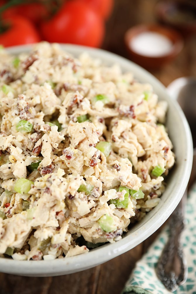 Bolw of Southern Pecan Chicken Salad