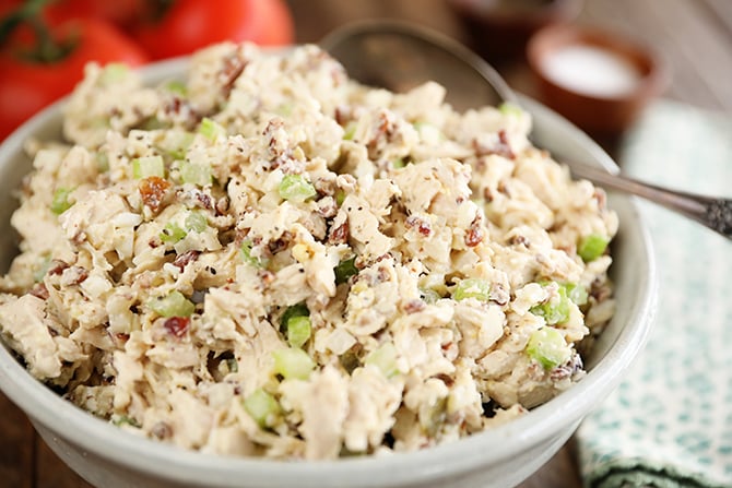 Bolw of Southern Pecan Chicken Salad