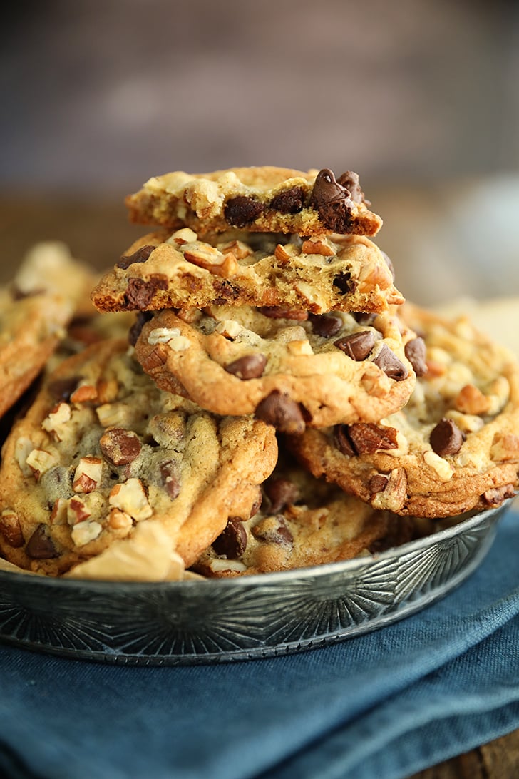 Chocolate Chip Pecan Cookies on a tray.