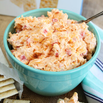 Pimento Cheese with saltine crackers