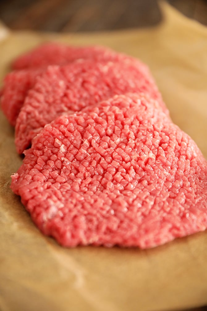 raw swissed steak