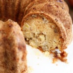 Apple Nut Cake with slice missing