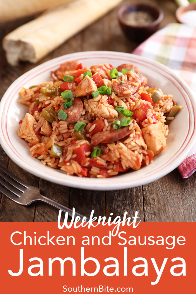 Chicken and Sausage Jambalaya for Pinerest