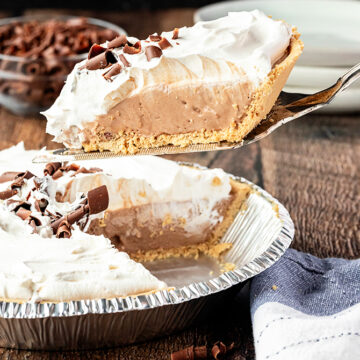 Slice of Hershey's Chocolate Bar Pie