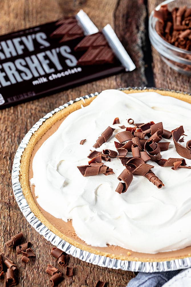 Whole Hershey's Chocolate Bar Pie