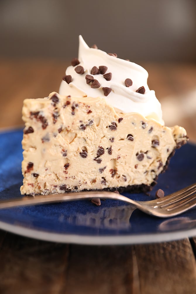 Slice of Chocolate Chip Peanut Butter Pie