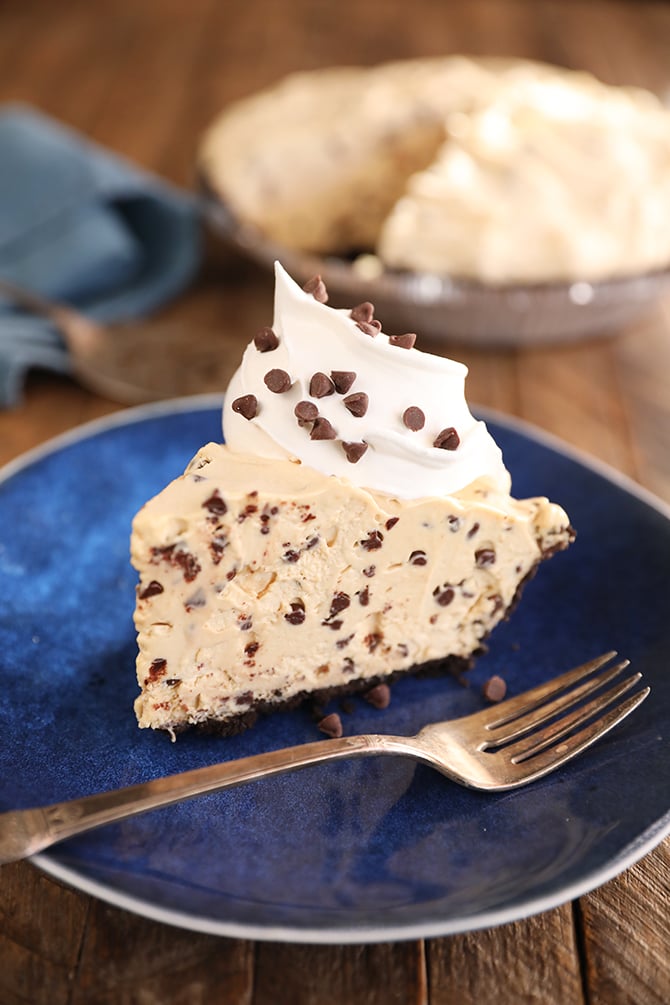 Slice of Chocolate Chip Peanut Butter Pie