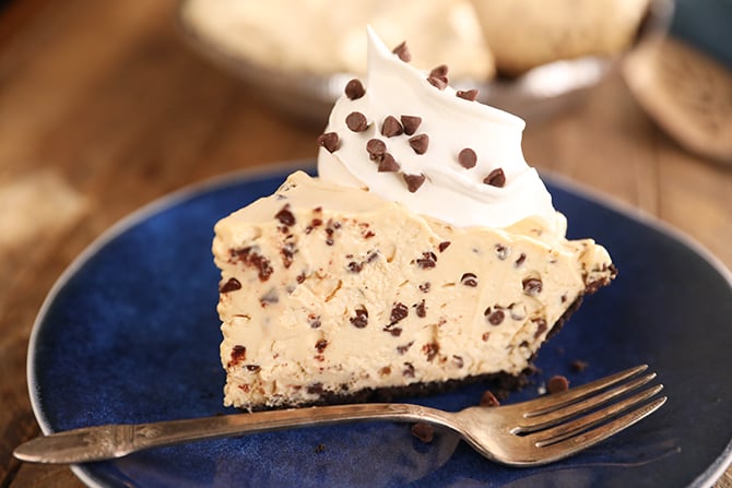 Slice of Chocolate Chip Peanut Butter Pie