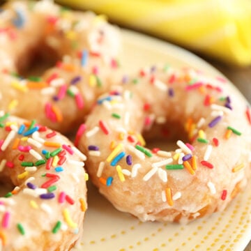 Doughnuts with sprinkles.