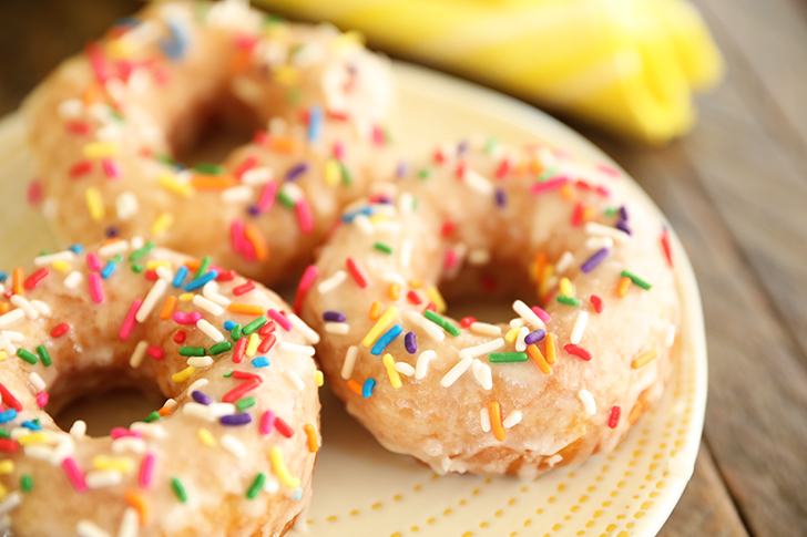 Doughnuts with sprinkles.