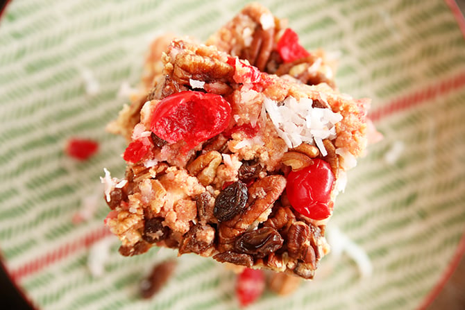 Slice of Icebox Fruitcake