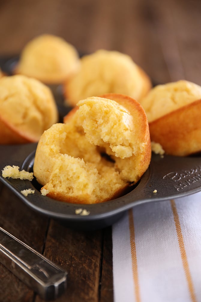 Sweet Cornbread Muffins in muffin tin