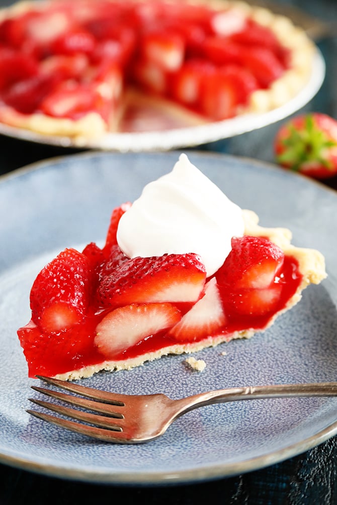 Slice of Strawberry pie
