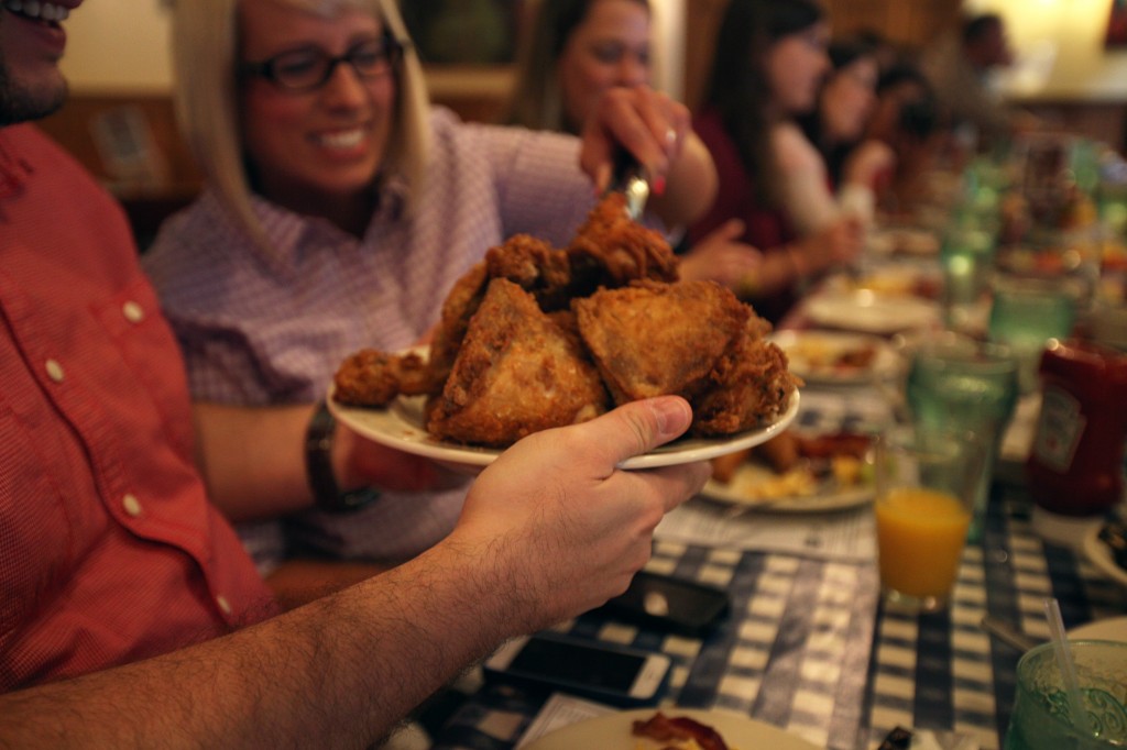 Yep, I said it.  Fried chicken for breakfast.