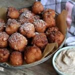 Easy Apple Fritters with Honey Cinnamon Cream Cheese
