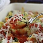 Dish of Cream Cheese Chicken Stuffed Shells