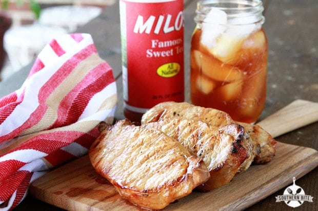 Ginger Sweet Tea Brined Pork Chops