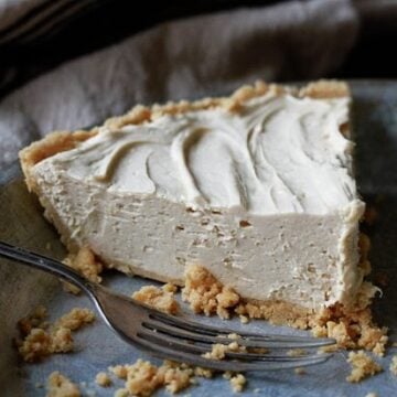 Slice of Biscoff Cream Cheese Pie