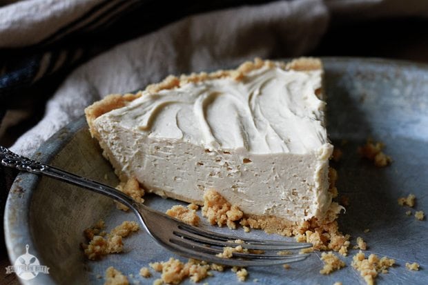 Slice of Biscoff Cream Cheese Pie