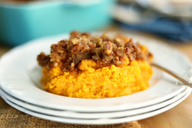 Close up of Sweet Potato Casserole.