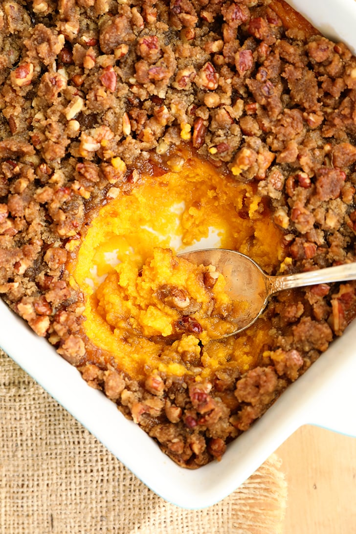 Overhead view of Sweet Potato Casserole.