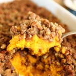 Scoop of Sweet Potato Casserole.