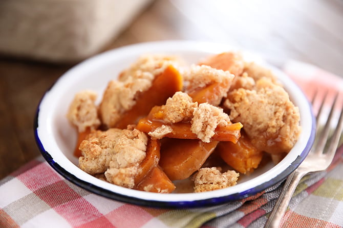 Bowl of Sweet Potato Cobbler
