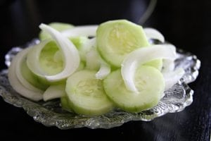 Cucumber and onion salad