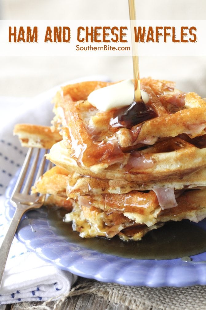 Ham and Cheese Waffles - Southern Bite