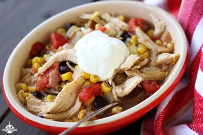 Bowl of Fiesta Chicken Soup 