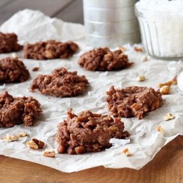 Loaded- No-Bake Cookies on parchment paper