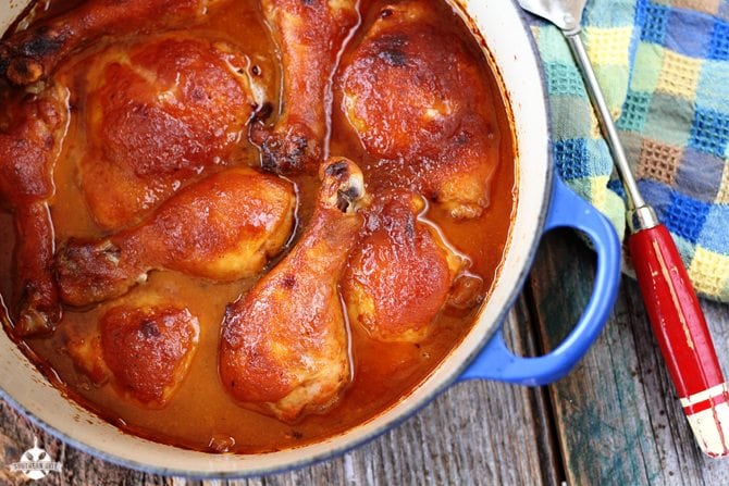 Honey Mustard BBQ Sticky Chicken