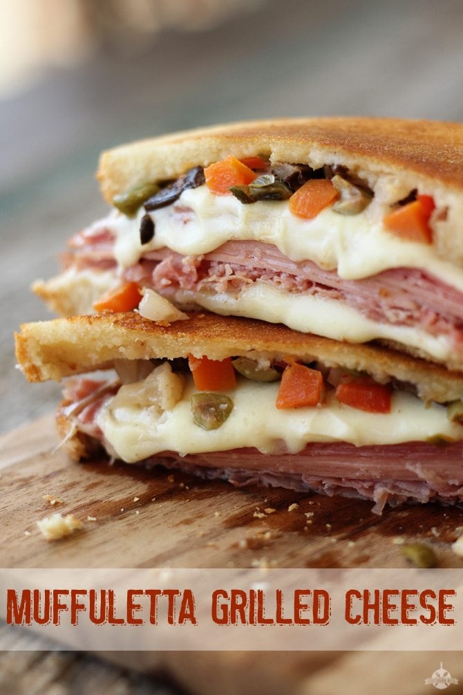 Muffuletta Grilled Cheese