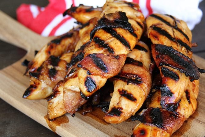 Bacon Wrapped Teriyaki Chicken Tenders