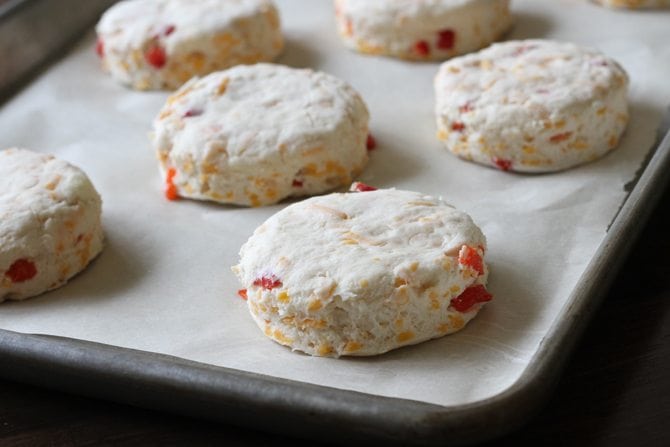 Unbaked Pimento Cheese Biscuits