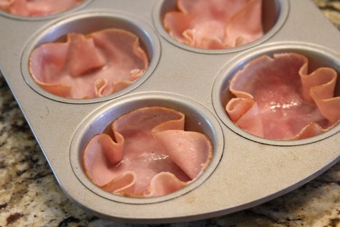These Baked Ham and Pimento Cheese Egg Cups are a favorite with my family! They're easy enough for a busy weekday breakfast, but look fancy enough for company!