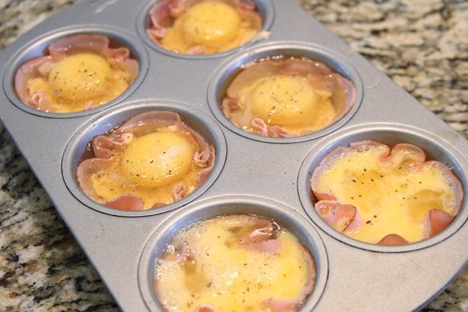 These Baked Ham and Pimento Cheese Egg Cups are a favorite with my family! They're easy enough for a busy weekday breakfast, but look fancy enough for company!
