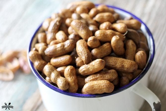 Bowl of Slow Cooker Boiled Peanuts