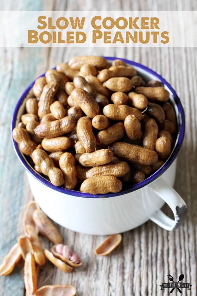 Bowl of Slow Cooker Boiled Peanuts