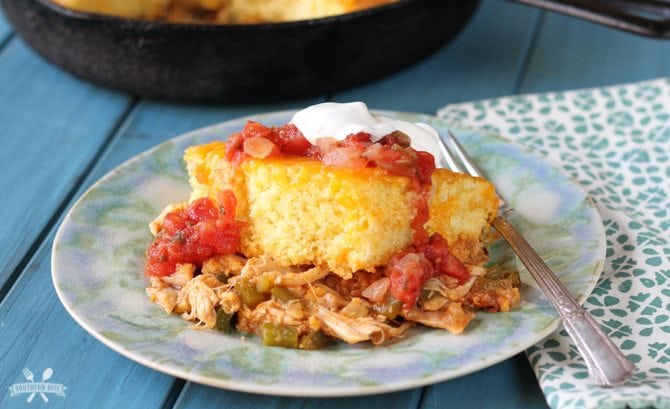 This one-pot Chicken Tamale Pie is an instant family favorite and it's SO easy!