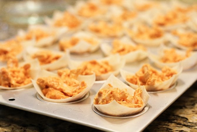 These Buffalo Chicken Cups are an easy way to dress up the classic dip! 