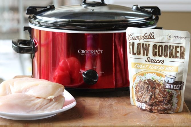 These Slow Cooker Asian Tacos seriously couldn't be much easier! And that slaw on top... yum! 
